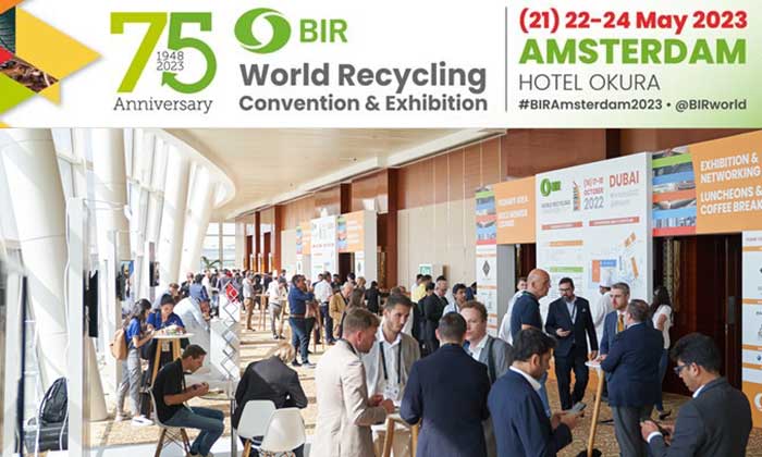 BIR 2023 World Recycling Convention to be held in Amsterdam on May 22-24, 2023