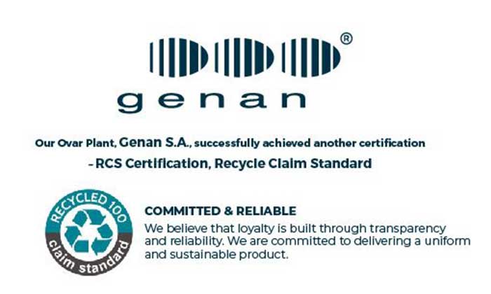 Genan receives RCS Certification for its tire recycling plant in Ovar, Portugal