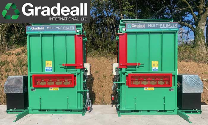 Gradeall supports the U.S. tire recycling industry