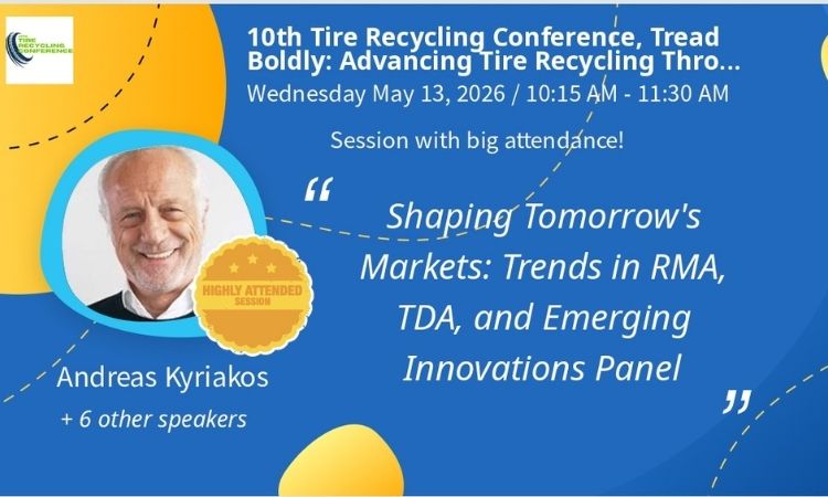 Meet Weibold's Andreas Kyriakou at 10th Tire Recycling Conference in Denver on May 13