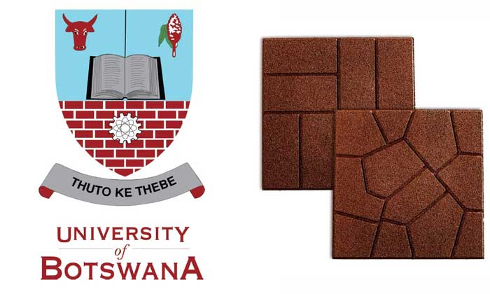 University of Botswana makes rubber pavers made from recycled tires