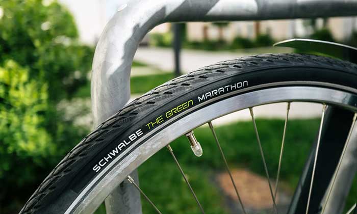Pyrum and Schwalbe developed the world's first bicycle tire made from recycled tires