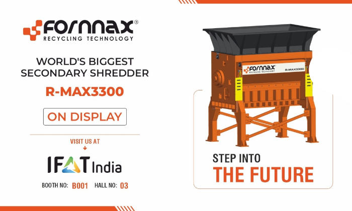 Fornnax to showcase R-MAX3300 secondary shredder at IFAT India 2026
