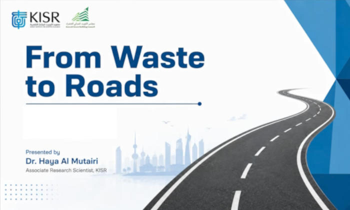 Kuwait Green Building Council and KISR discuss end-of-life tire use in road construction