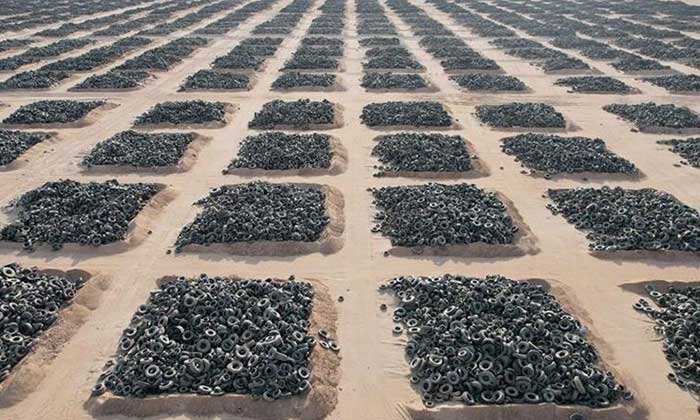 Kuwait opens tire graveyard for recycling