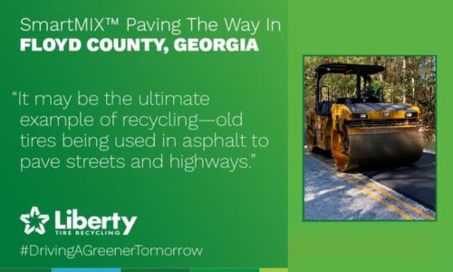 Georgia's sustainable asphalt paving with Liberty Tire's SmartMIX™