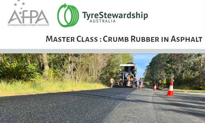 Master Class on crumb rubber in asphalt by AfPA & TSA on November 8