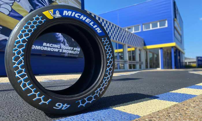 Another racing tires by Michelin use recovered carbon black from pyrolysis