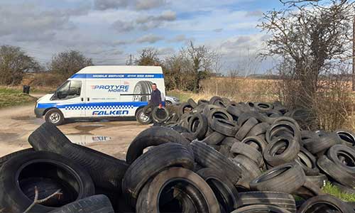 British company helps conduct scrap tire pile clearance in Brockdale natural reserve