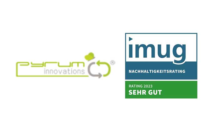 German sustainability rating agency imug awards Pyrum 72 out of 100 possible points