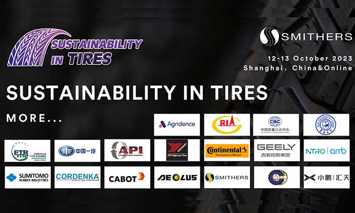 Agenda released for Smithers Sustainability in Tires 2023, October 12-13, Shanghai