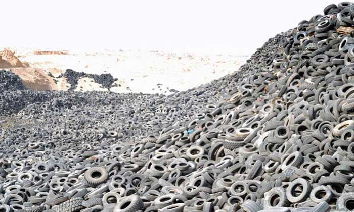 Illegal end-of-life tire dumping in Kuwait