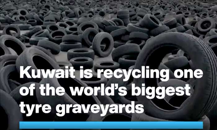 EPSCO recycles end-of-life tires from Kuwait’s tire graveyard into consumer products