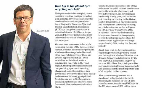 Tyre Asia publishes the second part of Robert Weibold’s interview on tyre recycling