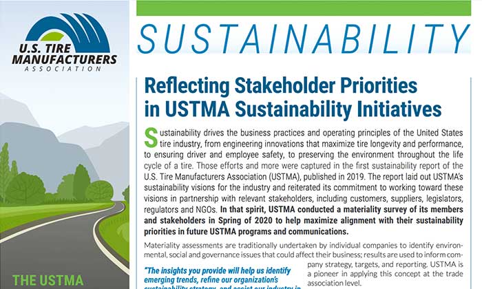 USTMA seeks to advance sustainable U.S. tire manufacturing industry