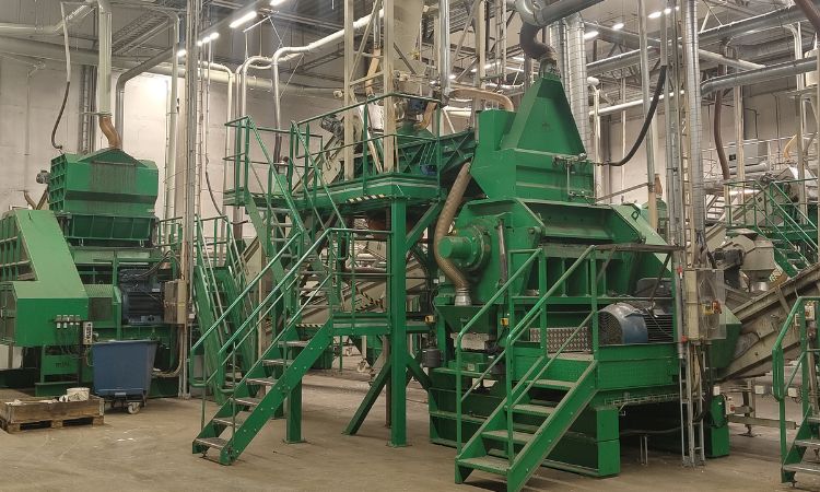 Full tire recycling line for sale in Sweden